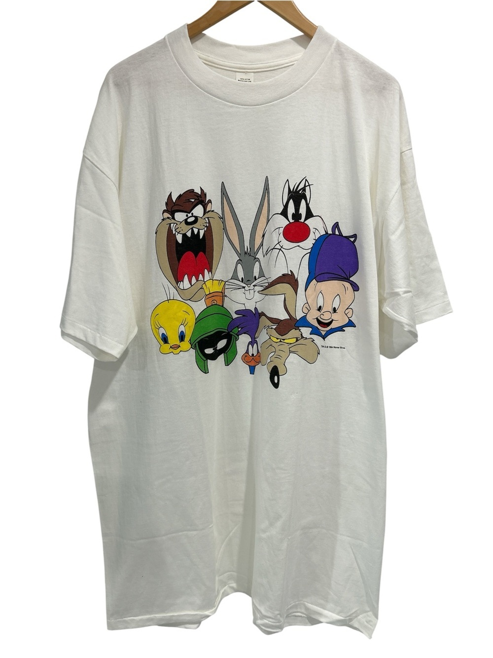 Vintage 1994 Looney Tunes Warner Brothers Bugs Bunny Single Stitch Night Shirt